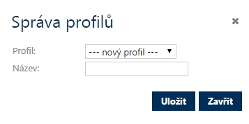 Obr. Zadání nového profilu